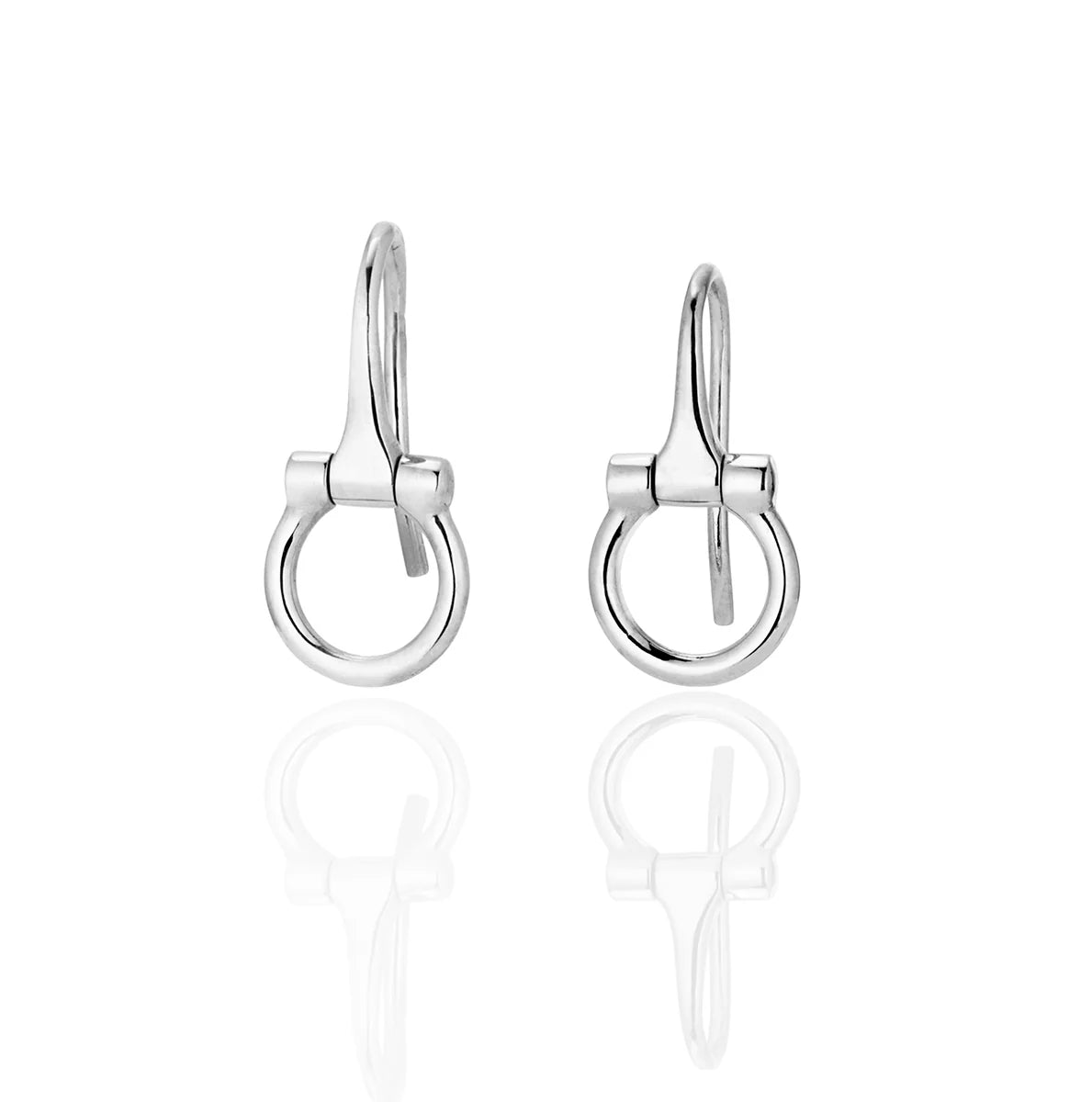 Sterling Silver Equestrian 9mm Horse Bit Earrings