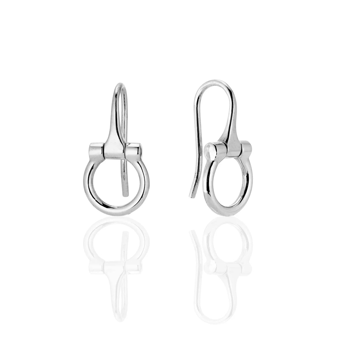 Sterling Silver Equestrian 9mm Horse Bit Earrings