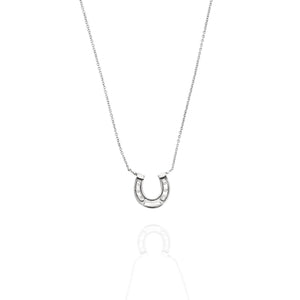 Sterling Silver 10mm Horseshoe Necklet