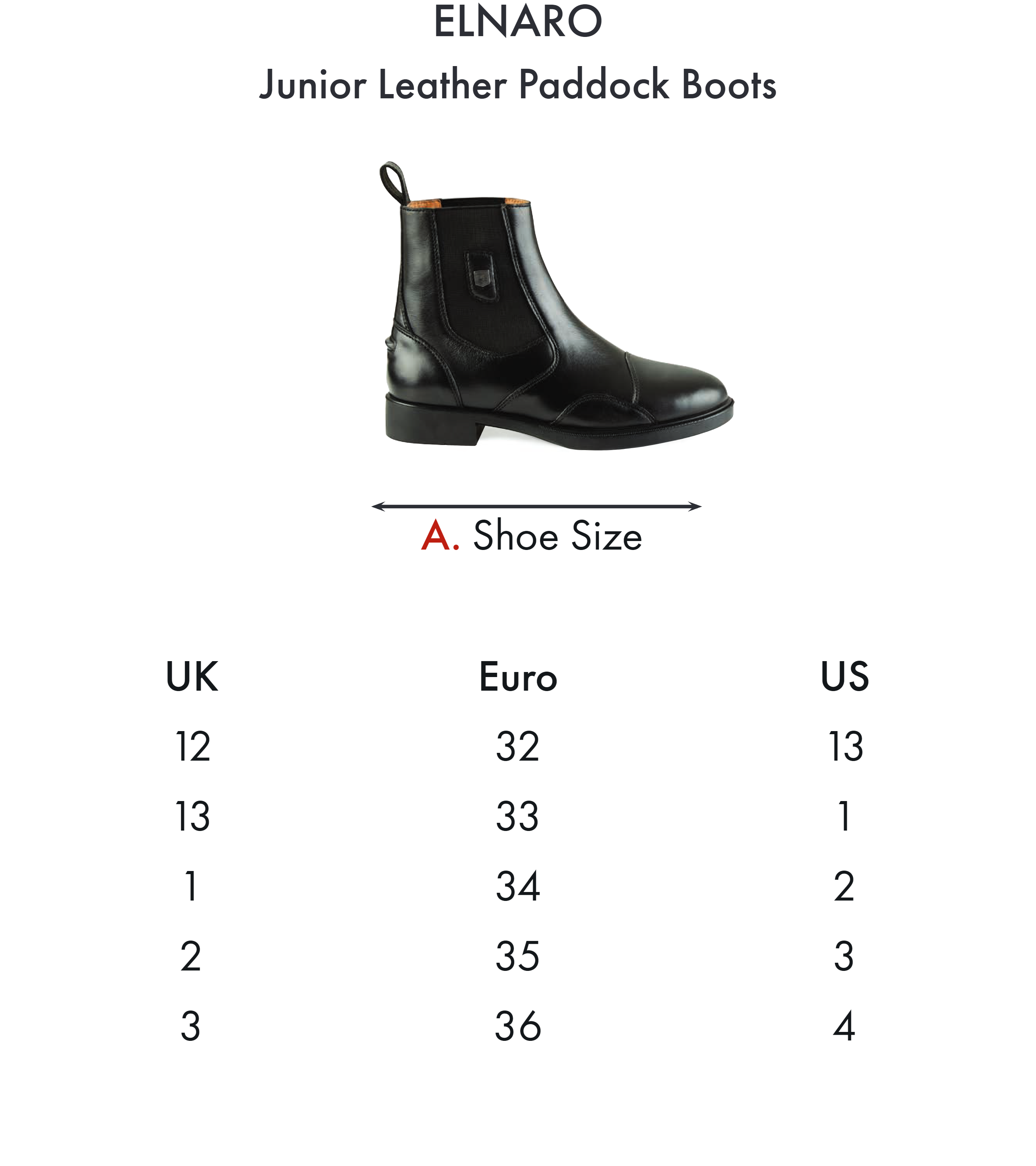 Elnaro Junior Leather Paddock Boot