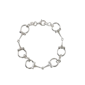 Sterling Silver Equestrian Continuous Horse Bit Bracelet