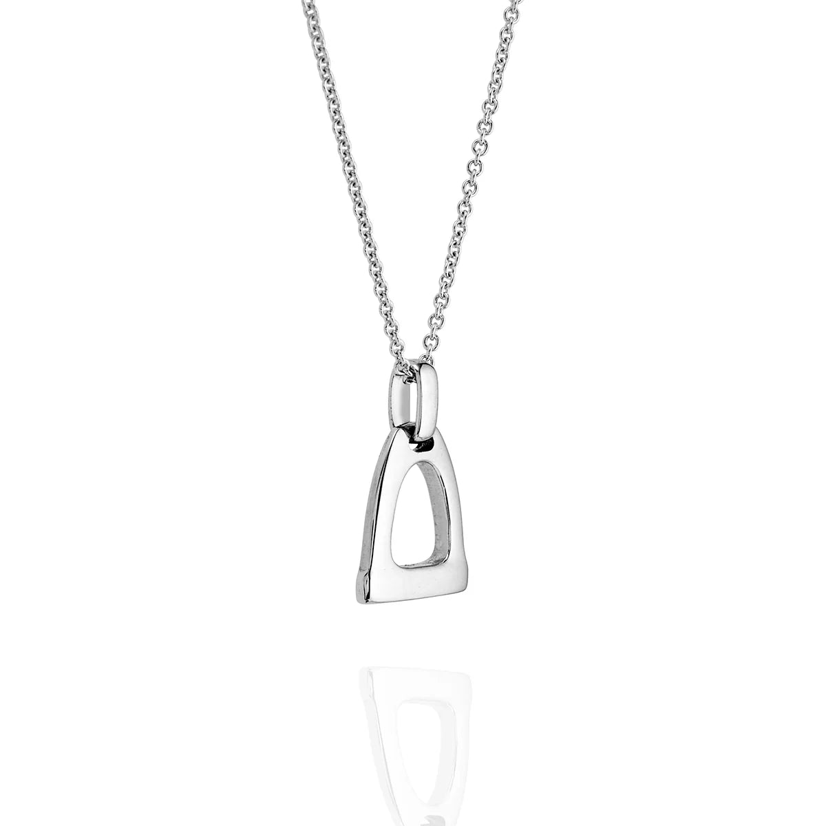 Sterling Silver Large Horse Stirrup Pendant