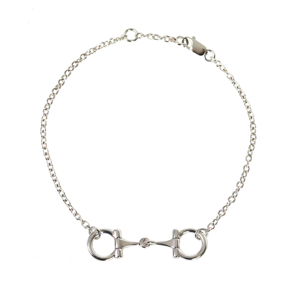 Sterling Silver Equestrian 9mm Horse Bit Bracelet