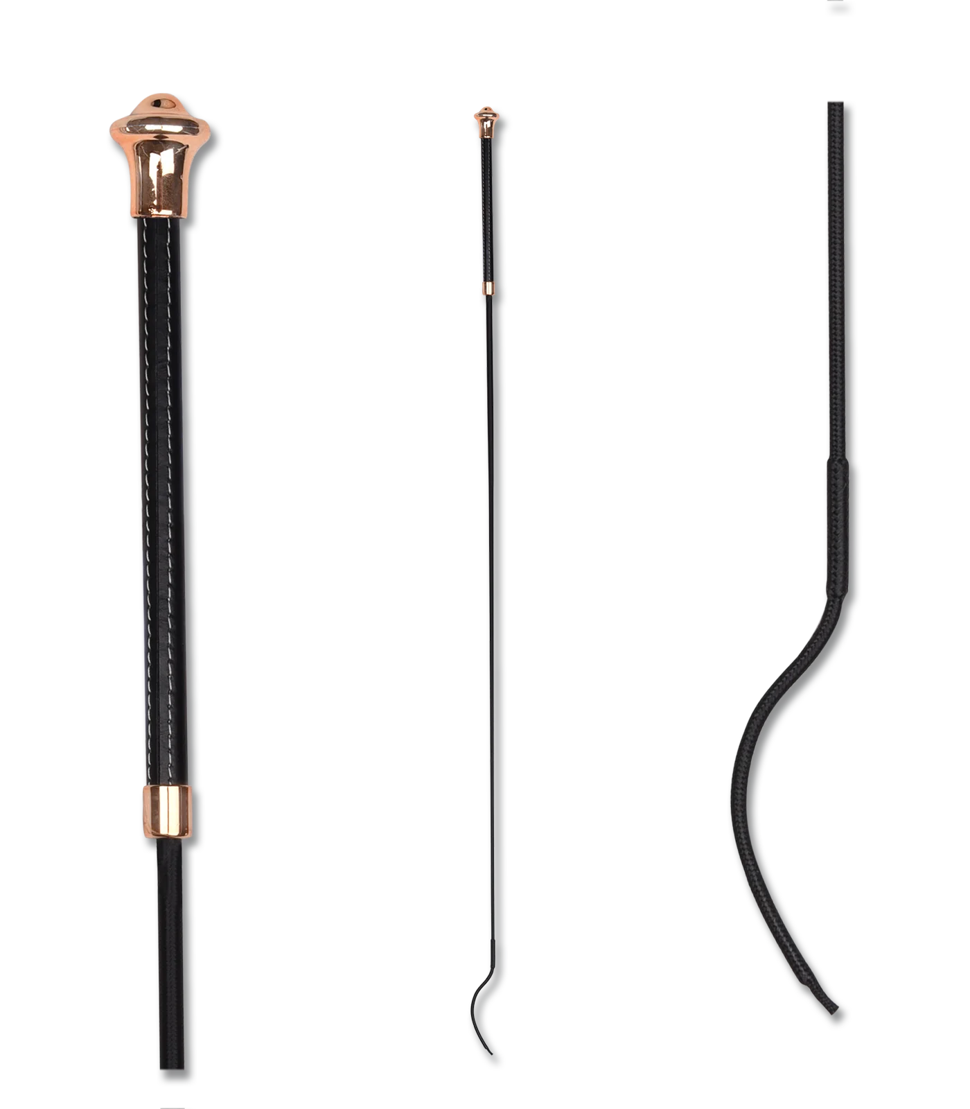 Waldhausen - Dressage Whip Noblesse Black Rose Gold 110cm