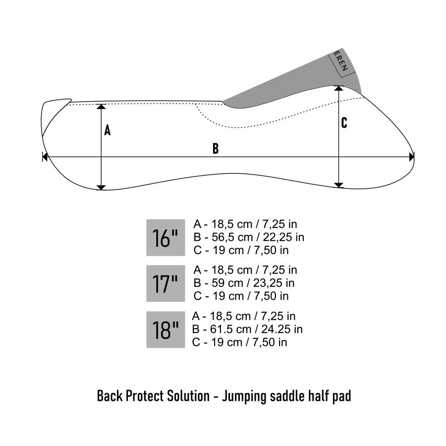 Winderen - Saddle Half Pad Correction System Comfort (18mm)
