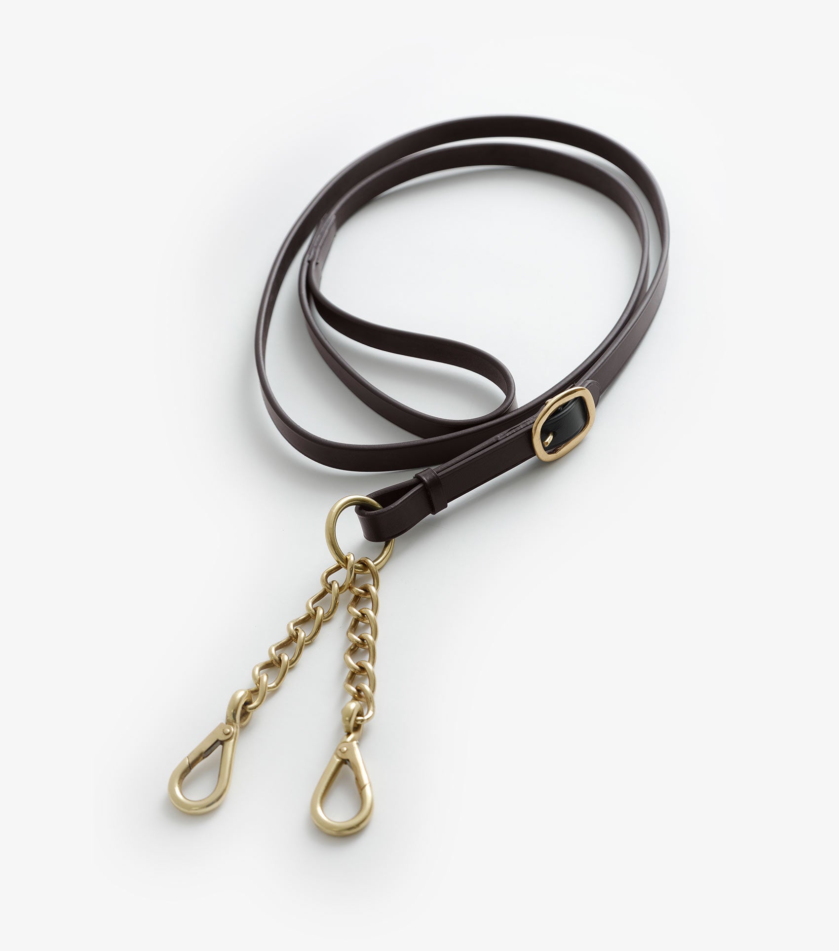 PE - Leather Lead Rein with Chain Coupling